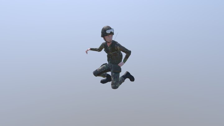 Infantery Soldier 3D Model