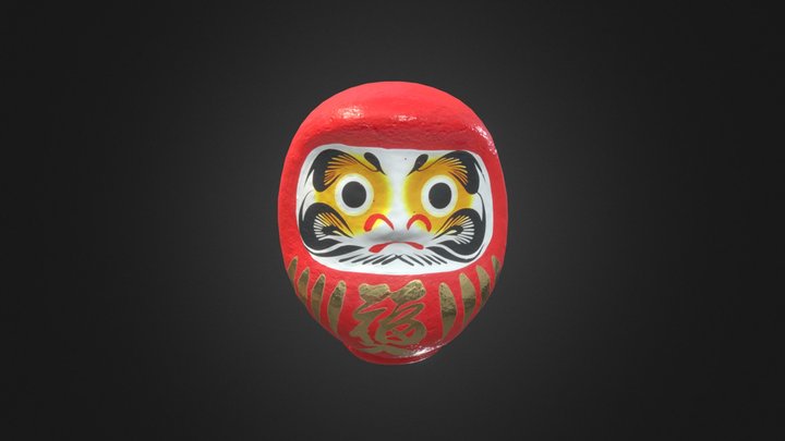 Daruma doll -red- 3D Model