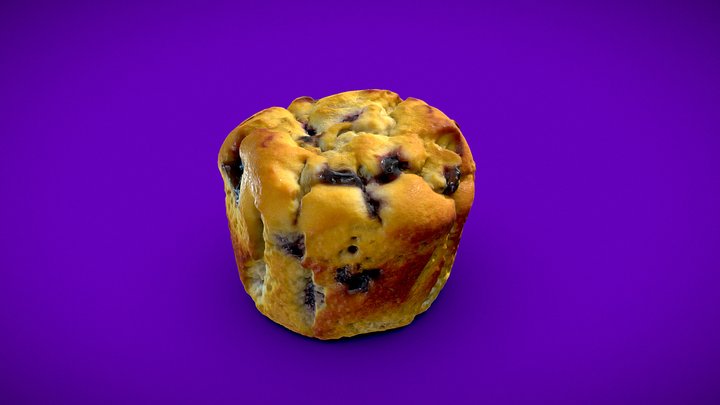 Blueberry Muffin 3D Model