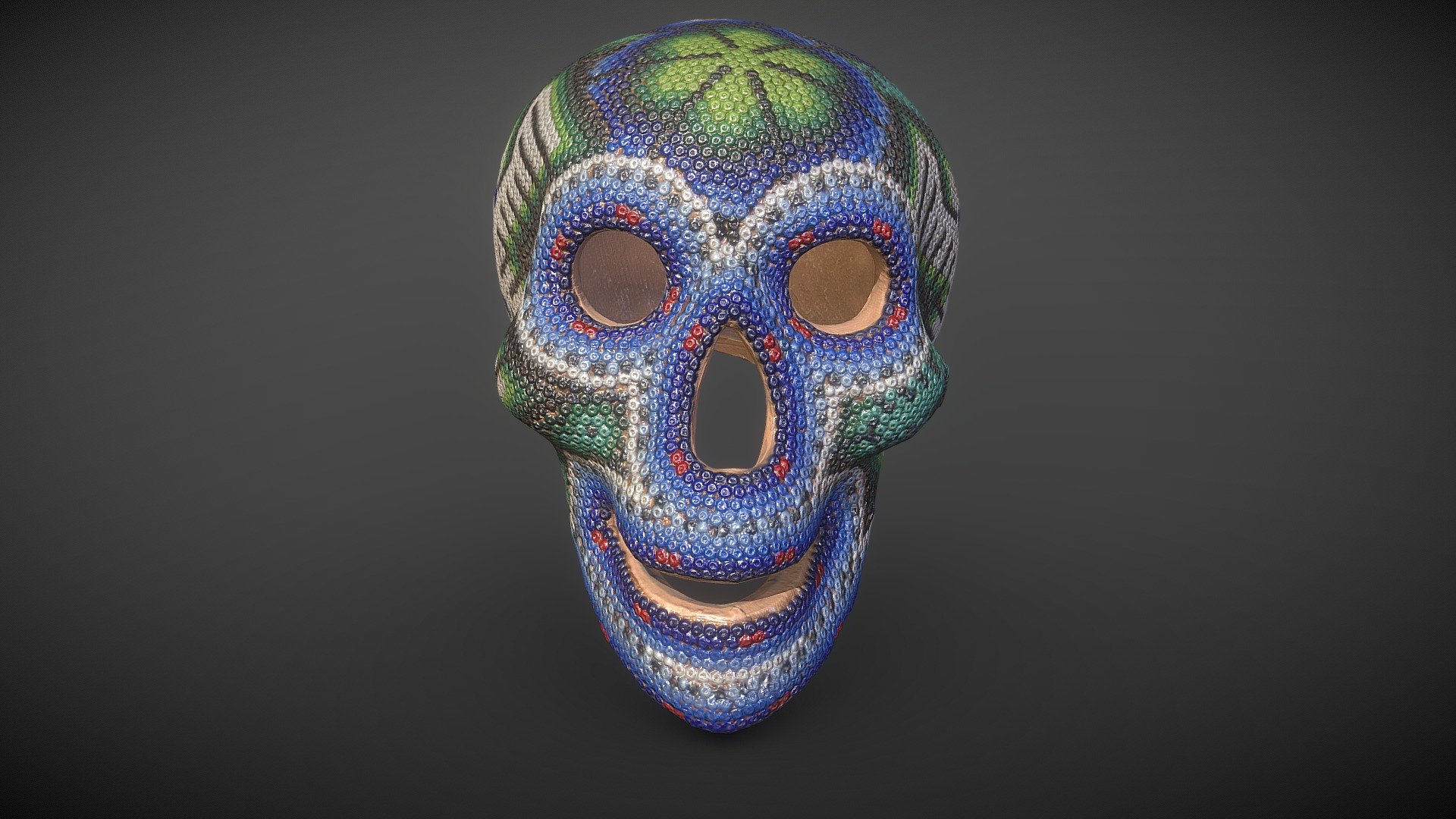 Huichol (Wixarika) Art - Skull