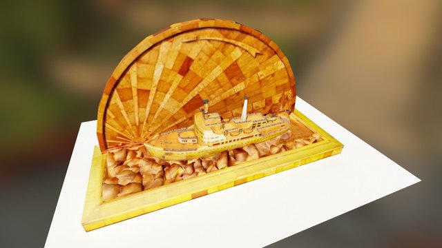 Model of the atomic icebreaker "Lenin". 3D Model