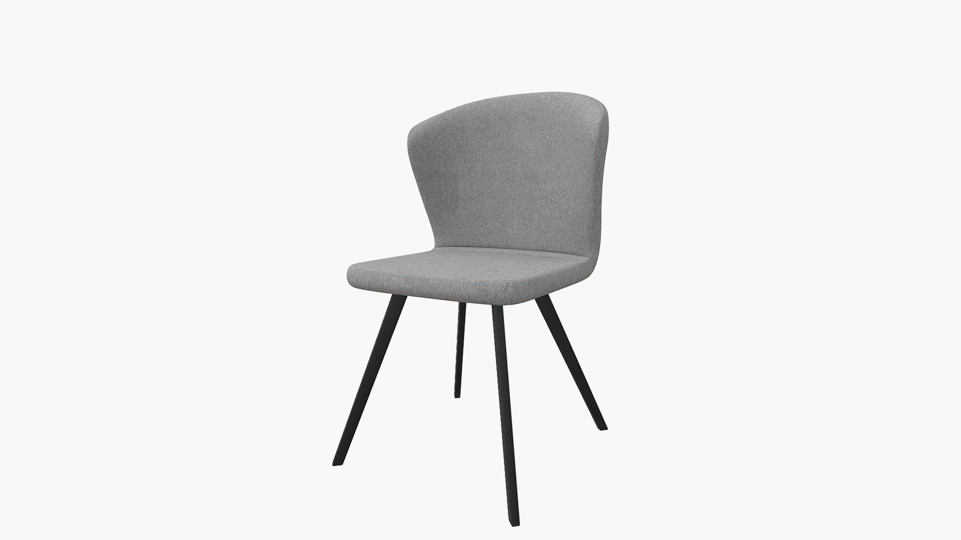 Silla De Comedor Viggo Tela Gris Claro Spy 30 PN — Sketchfab embed 3D viewer