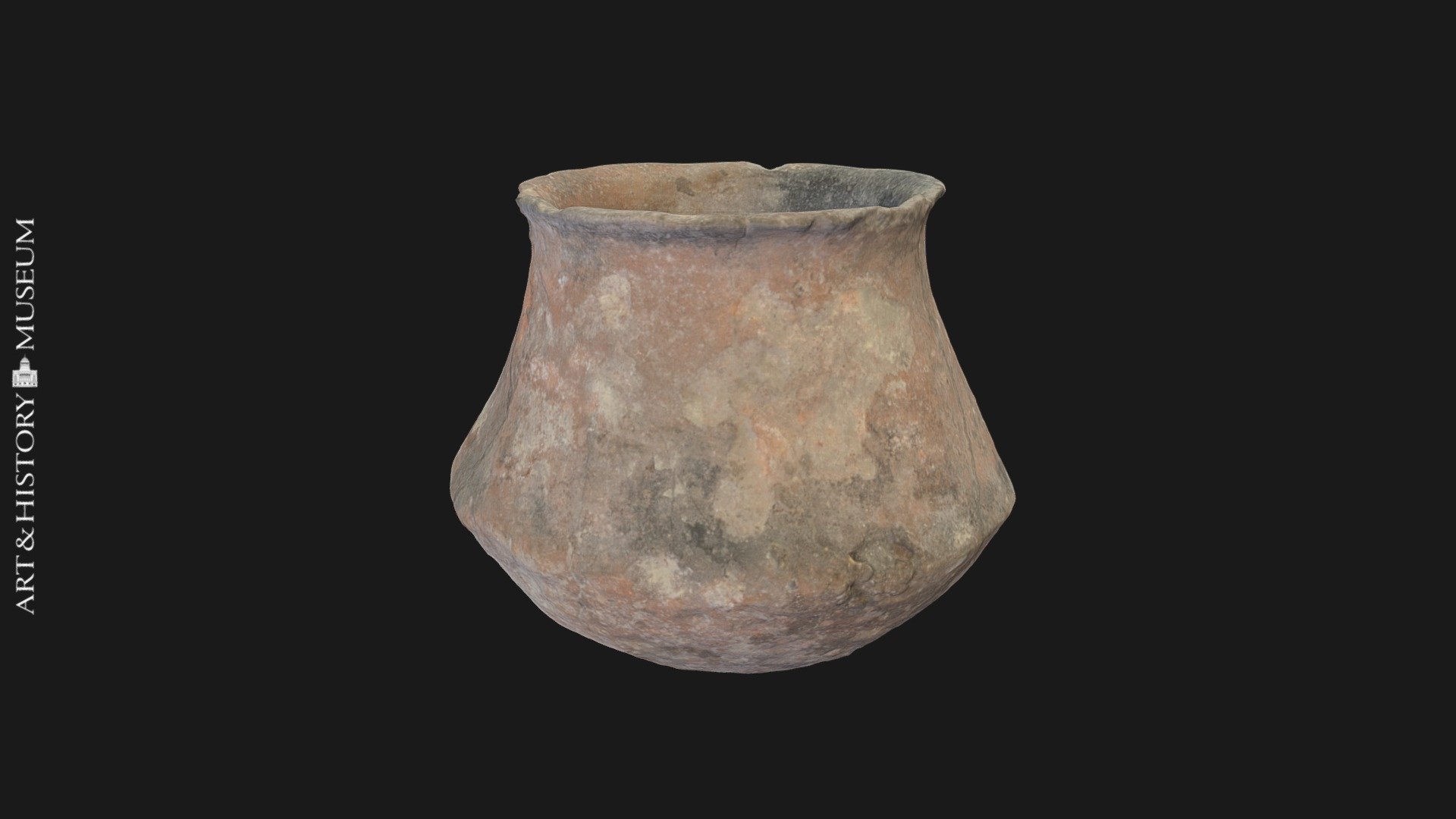 Carinated vase with flaring rim & human remains