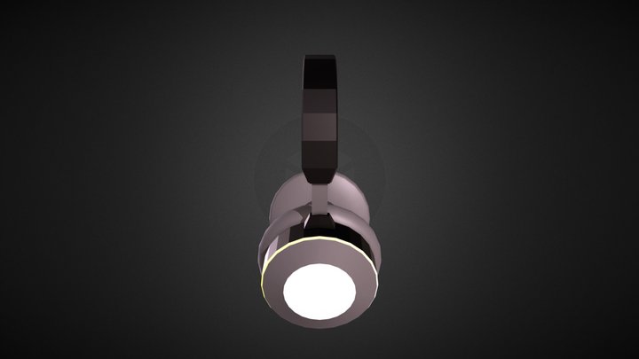 Glowing Headphones 3D Model