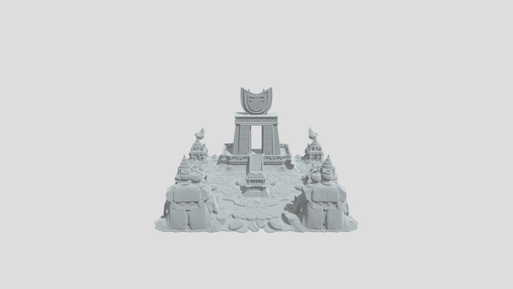 Epic mythological battlefield environment