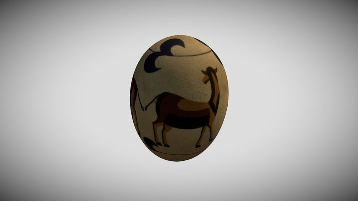 Huevo de Avestruz 3D Model