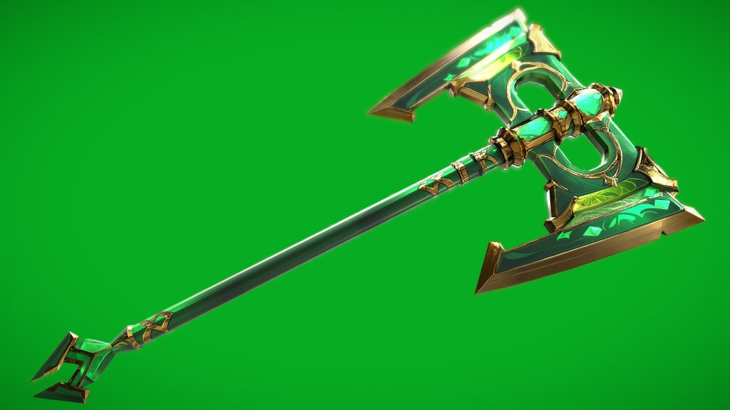 FREE Axe Sylvaxe — low-poly fantasy 3D model by Wrotzal