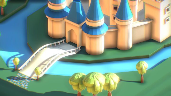 castle - low poly 3D Model