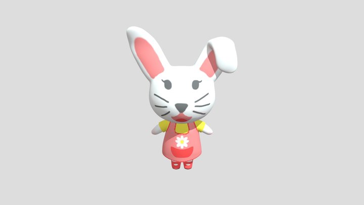 White Bunny 3D Model