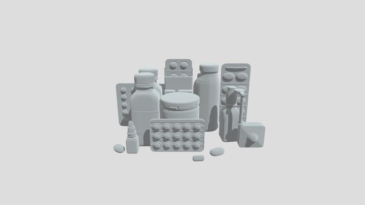 Medicine Cabinet Essentials 3D Model