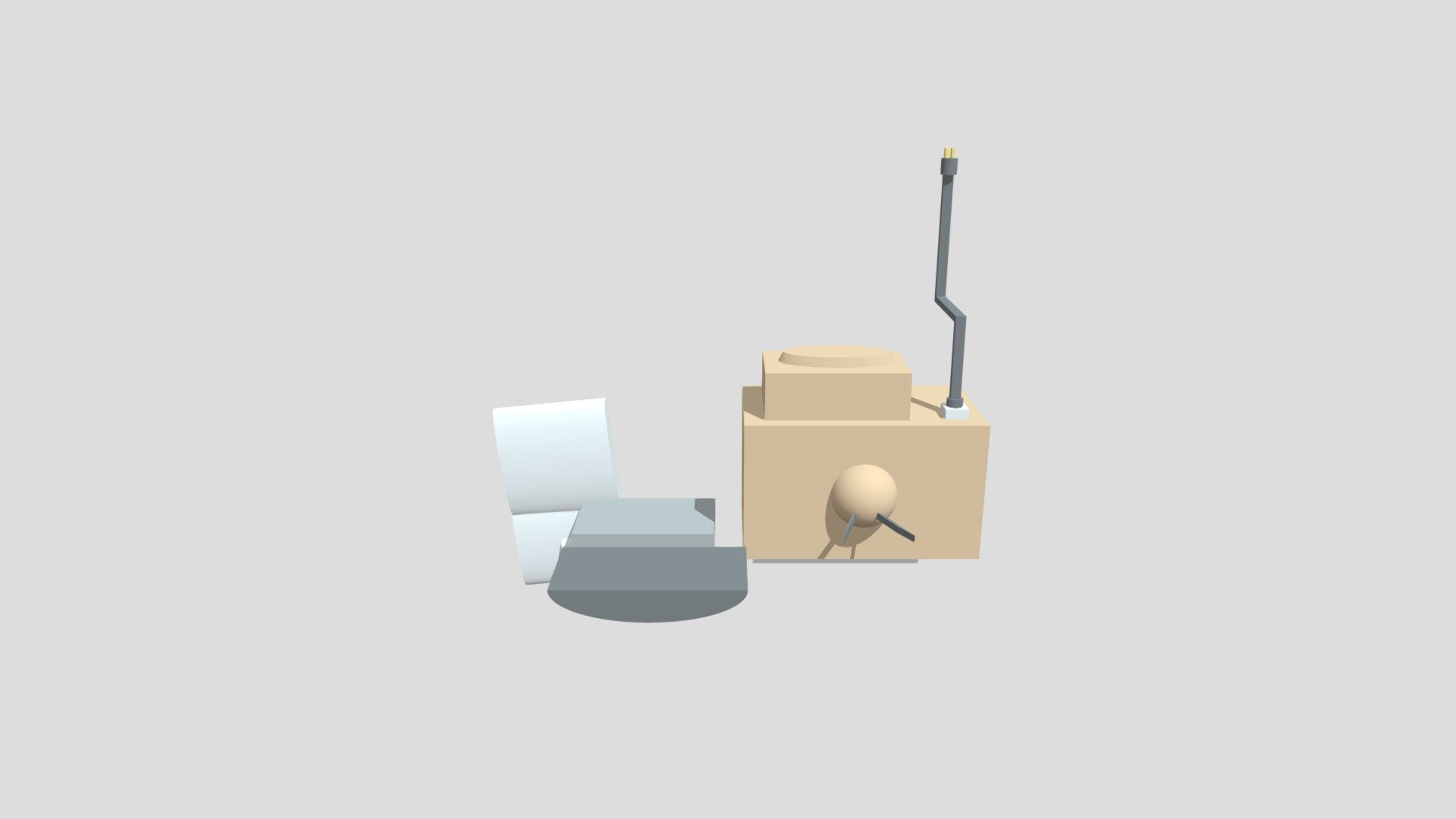 T109 - Modelação 3D de modelo de TV antigo