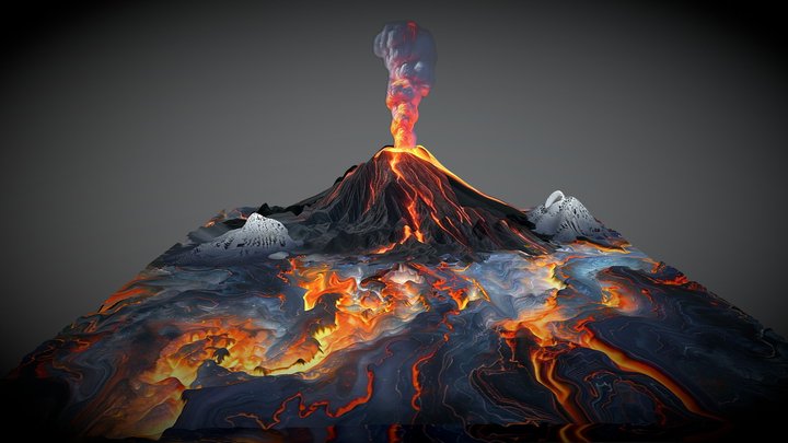 Volcano 3D Model