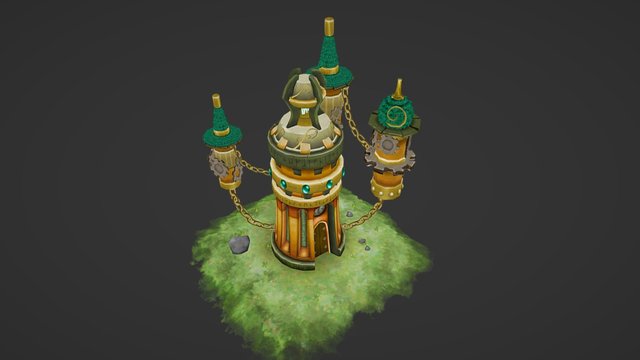 Cartoony Tower 3D Model