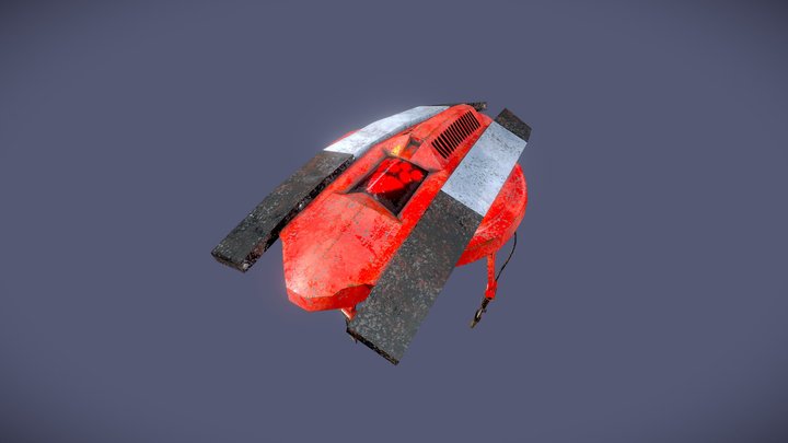 Futuristic Heal Bot 3D Model