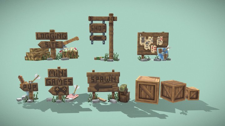Signposts (for Wardenful studio) 3D Model
