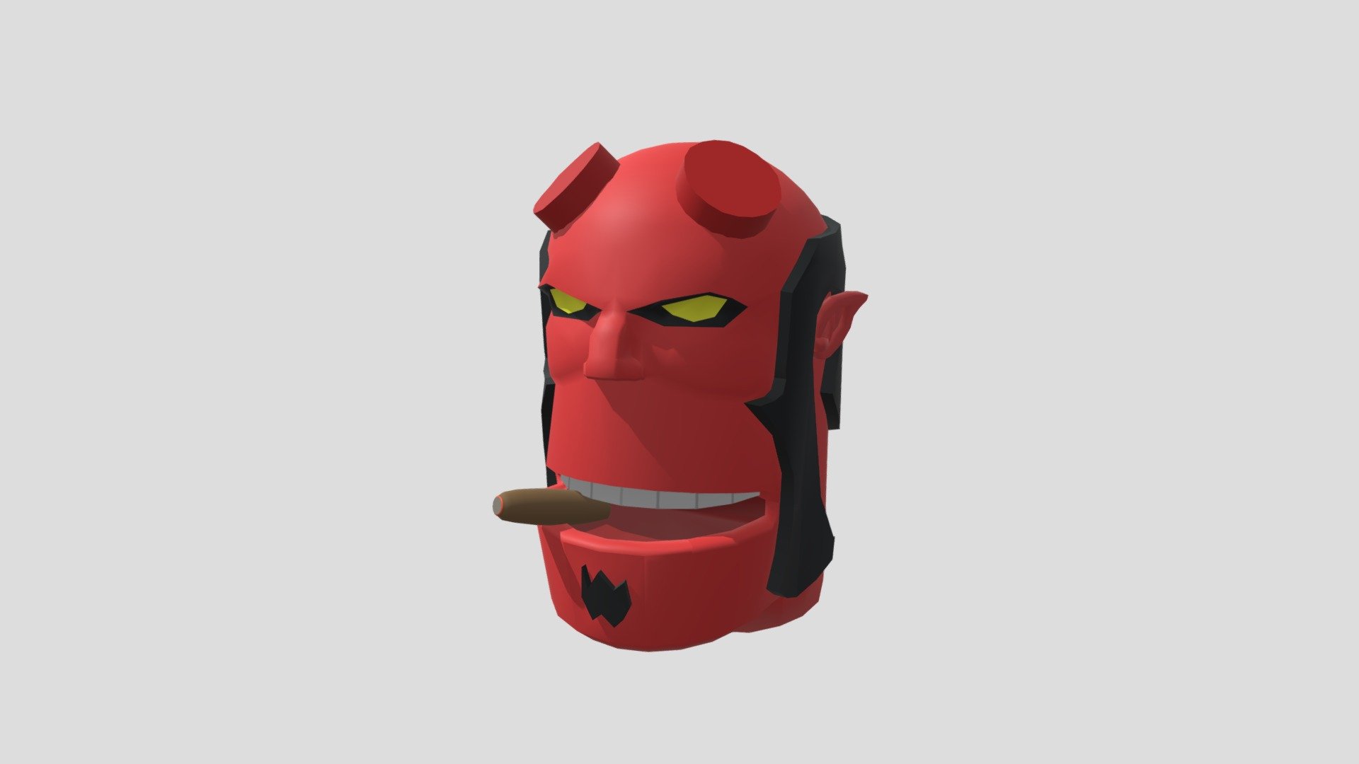 Character Face Hellboy