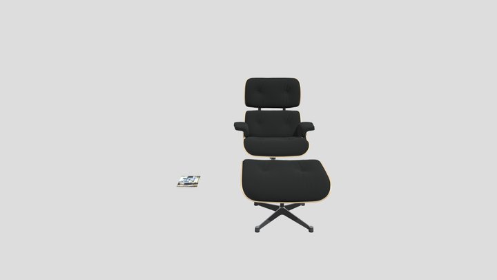 Vitra Sessel Lounge Chair XL und Ottoman 3D Model