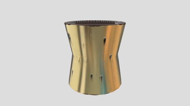 Futuristic Golden Barrel that was built in 1945! 3D Model