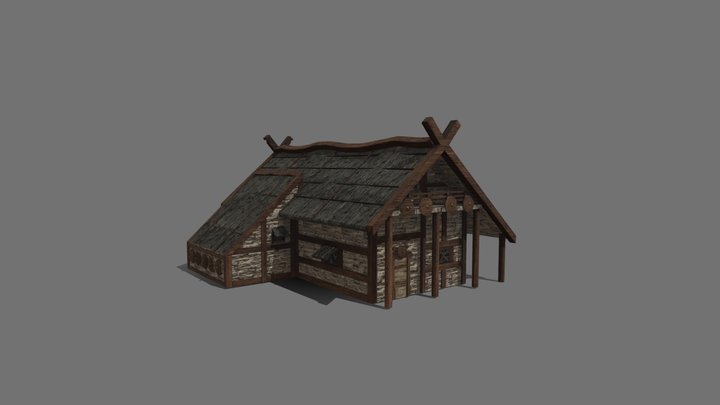 Viking House 3D Model