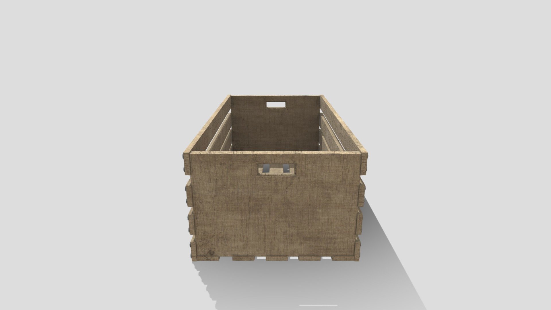 Wooden Crate High Poly