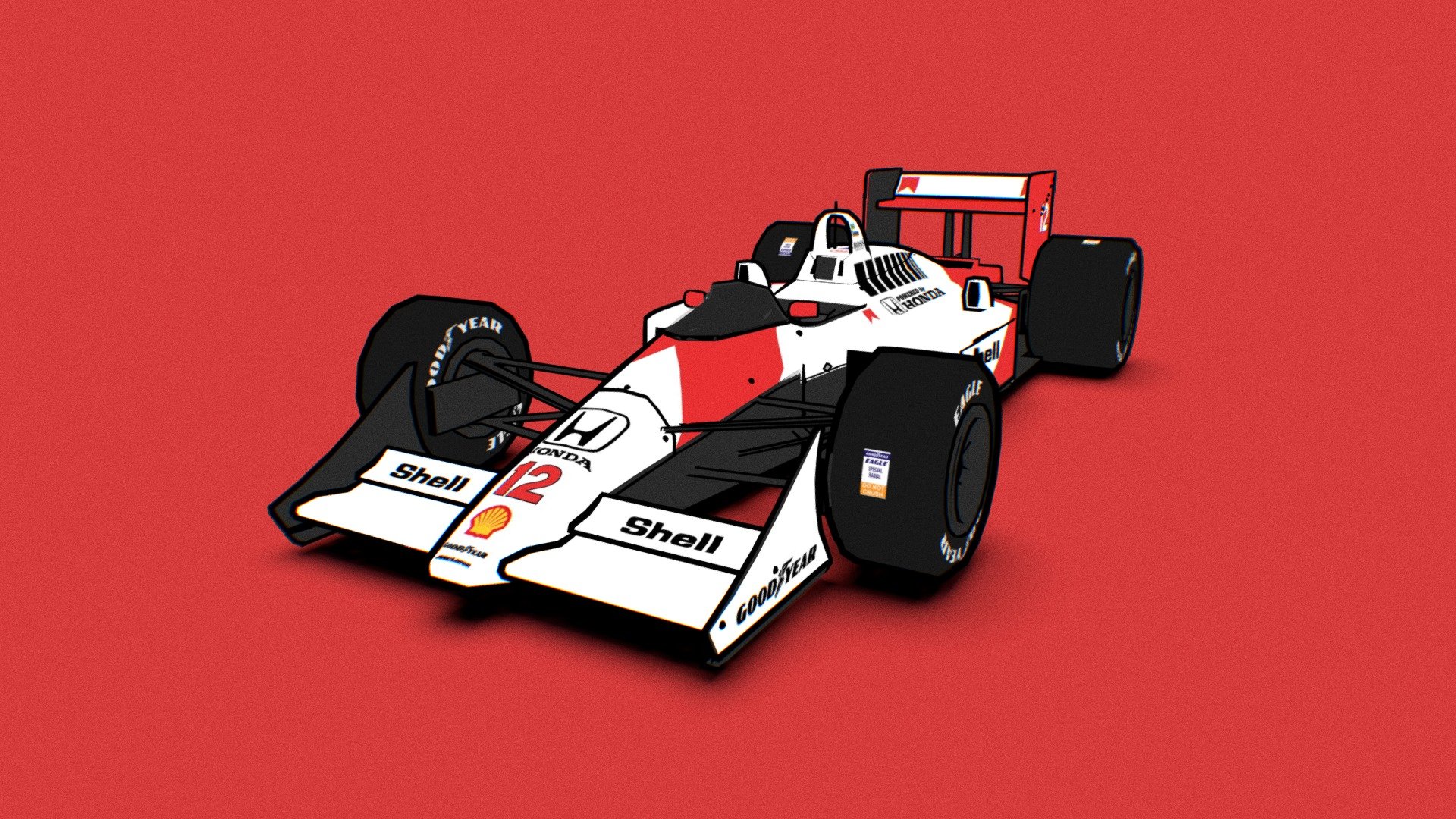 [LOW POLY] McLaren MP4/4 1988 - 3D model by Cam De Bastiani ...