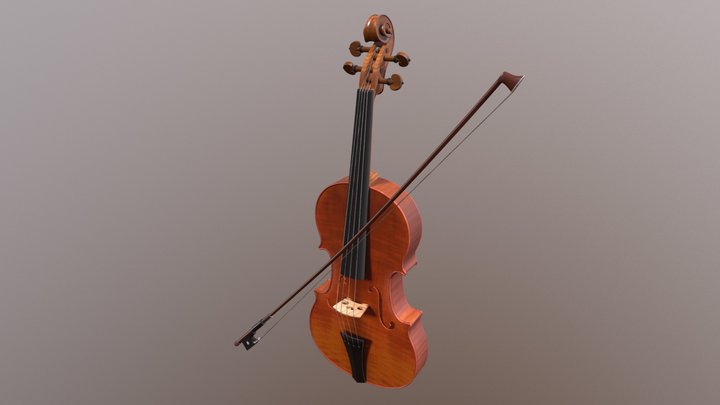violin 3D Model