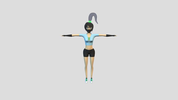 Girl Nina T-pose 3D Model
