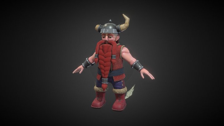 Eric from "The Lost Vikings" Game 3D Model