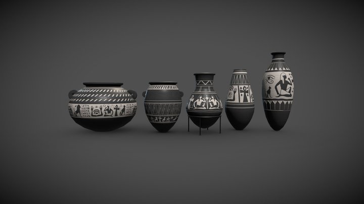 Egyptian Pottery 3D Model