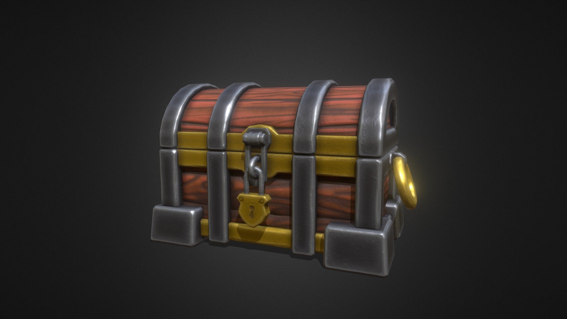 Stylized Treasure Chest (Game Model) Download Free 3D model by