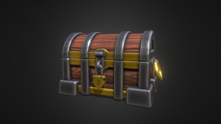 Stylized Treasure Chest (Game Model) 3D Model