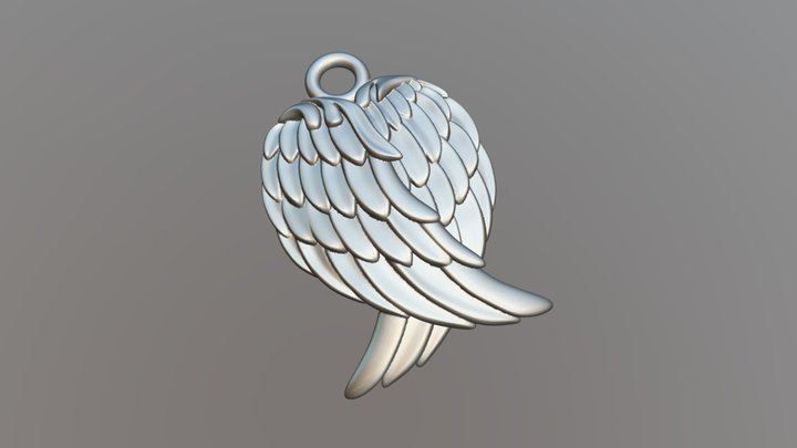 Angel wings pendant 3D Model