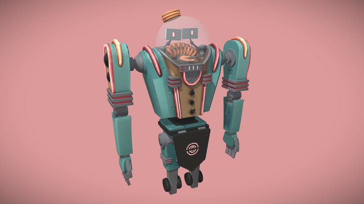 Game Art 2 - Robuddy Pancake Jukebox 3D Model