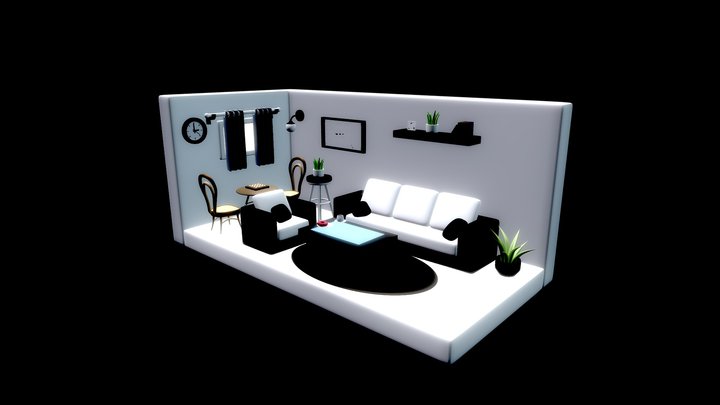 The Living Room V2_0 3D Model