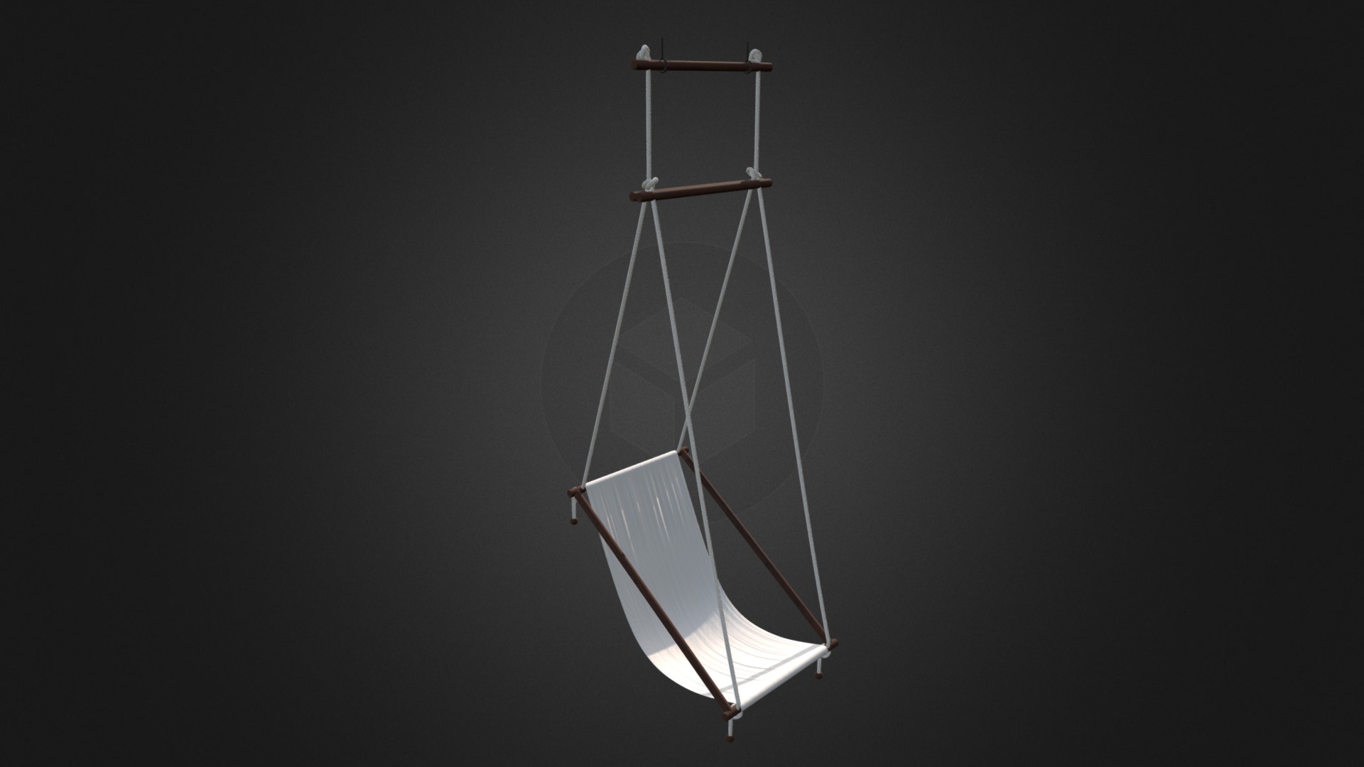 3D model White Swing - This is a 3D model of the White Swing. The 3D model is about a white sailboat with a black background.