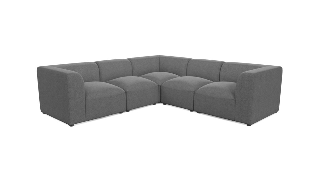 Juno 5 Seater Corner Sofa, Marl Grey