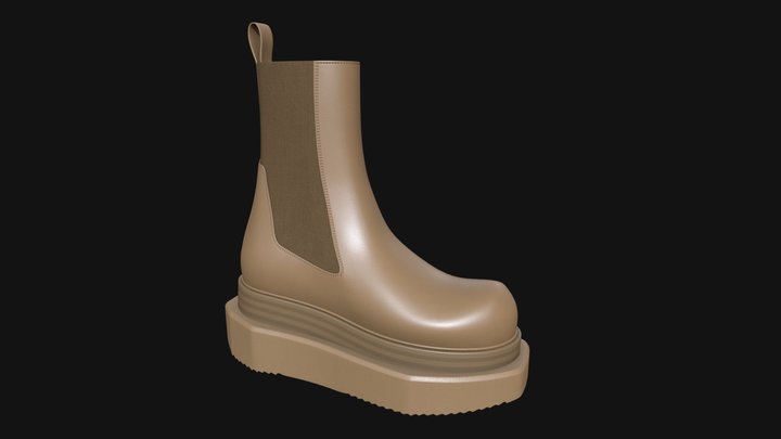 Boots Rick Owens Turbo Cyclops 3D Model
