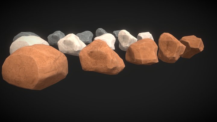 Stylized Rocks Asset Pack 3D Model