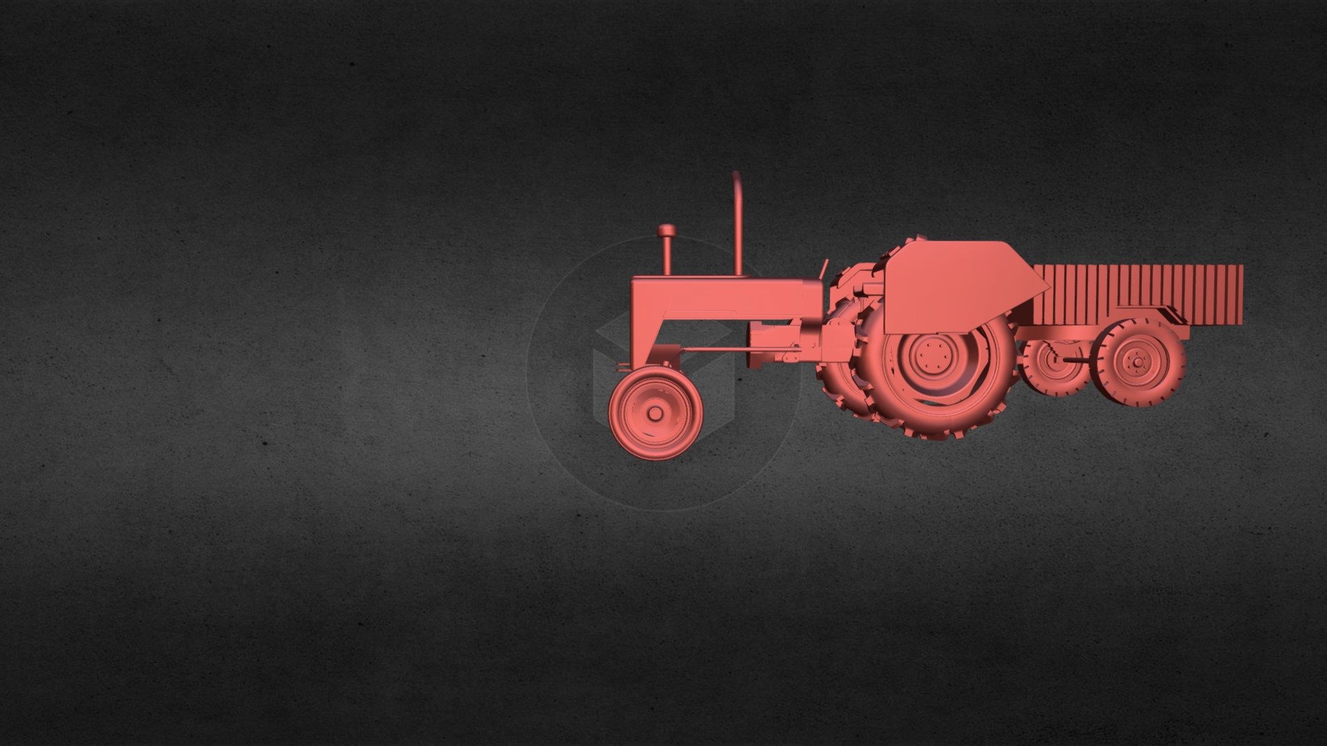 Tractor With Trolley - 3D model by Surya_07 [4804d38] - Sketchfab