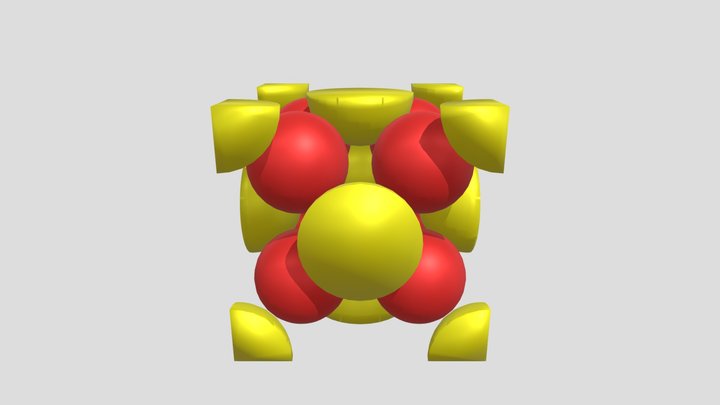 Unit Lattice(CaF2) 3D Model
