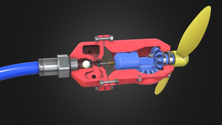 Diaphragm Air Engine Mechanism 3D Model