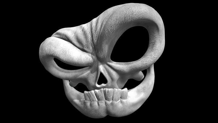 Goofy Looking Skull 3D Model