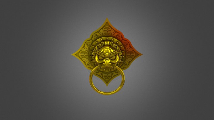 0227-2 浮雕狮子 链条分模 3D Model