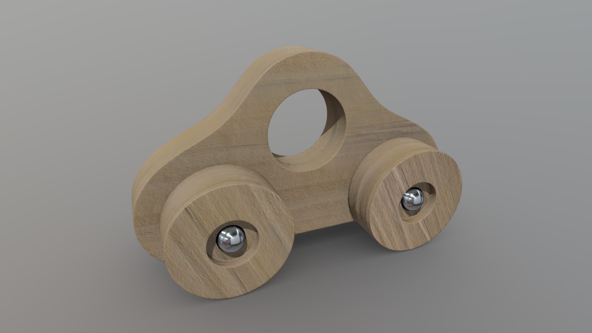 3D model Wooden Car Toy - This is a 3D model of the Wooden Car Toy. The 3D model is about a roll of toilet paper.