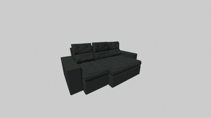 Black sofa 3D Model