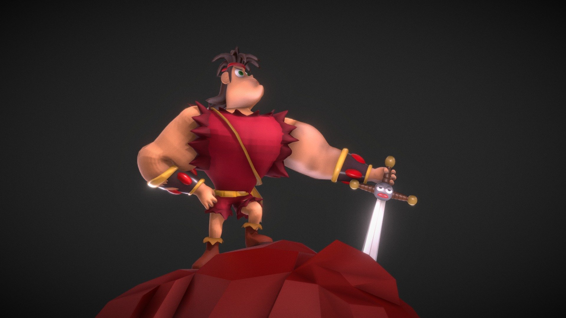 Dave The Barbarian - 3D model by Daniel Aldana (@AldanaxD) [4809476]