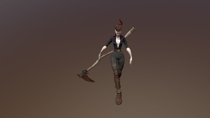 Bloodborne inspired stylized self character 3D Model