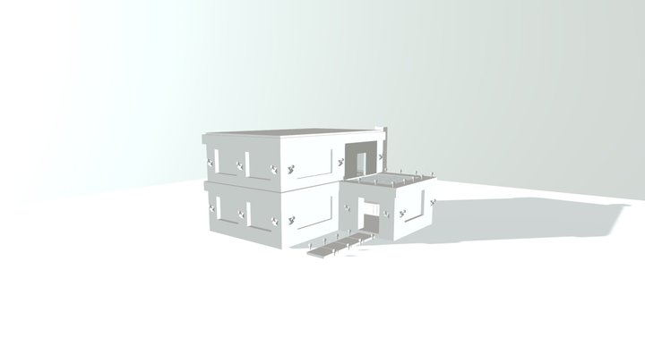 Casa Com iluminação 3D Model