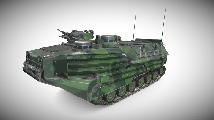 Amphibious Vehichal Camo GRN 3D Model