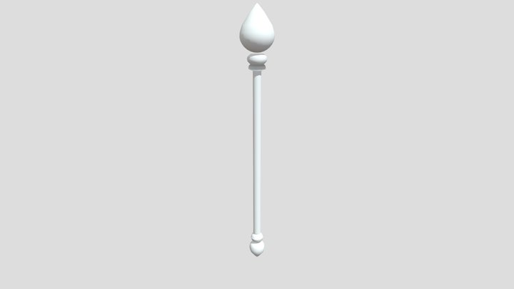 Water Theme Staff 3D Model